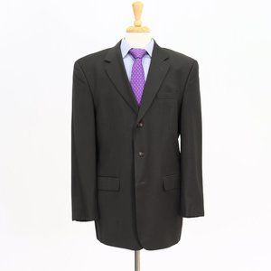 Jos. A. Bank 44L Green Solid 3-Button Sport Coat Blazer Jacket B900